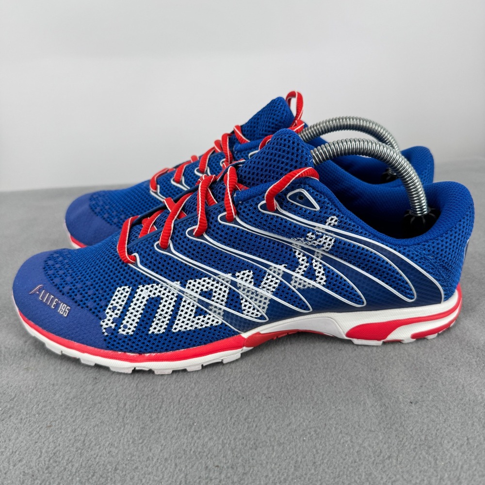 Inov-8 F-Lite 195 Men 8.5 Women 10 Blue Red Training Shoes CrossFit FO460